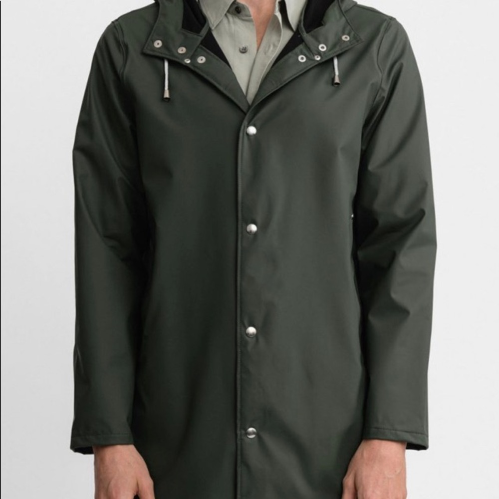 NWT - Stutterheim Raincoat Stockholm LW Green - Medium